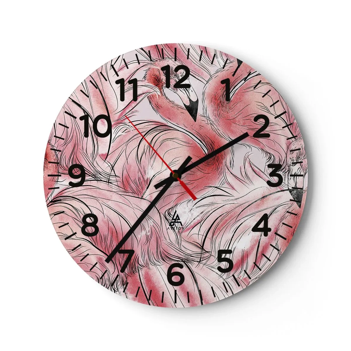Wandklok - Klok - Vogelcorps de ballet - 40x40 cm