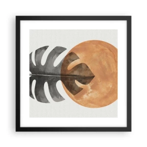 Poster in een zwarte lijst - Altijd de zon - 40x40 cm