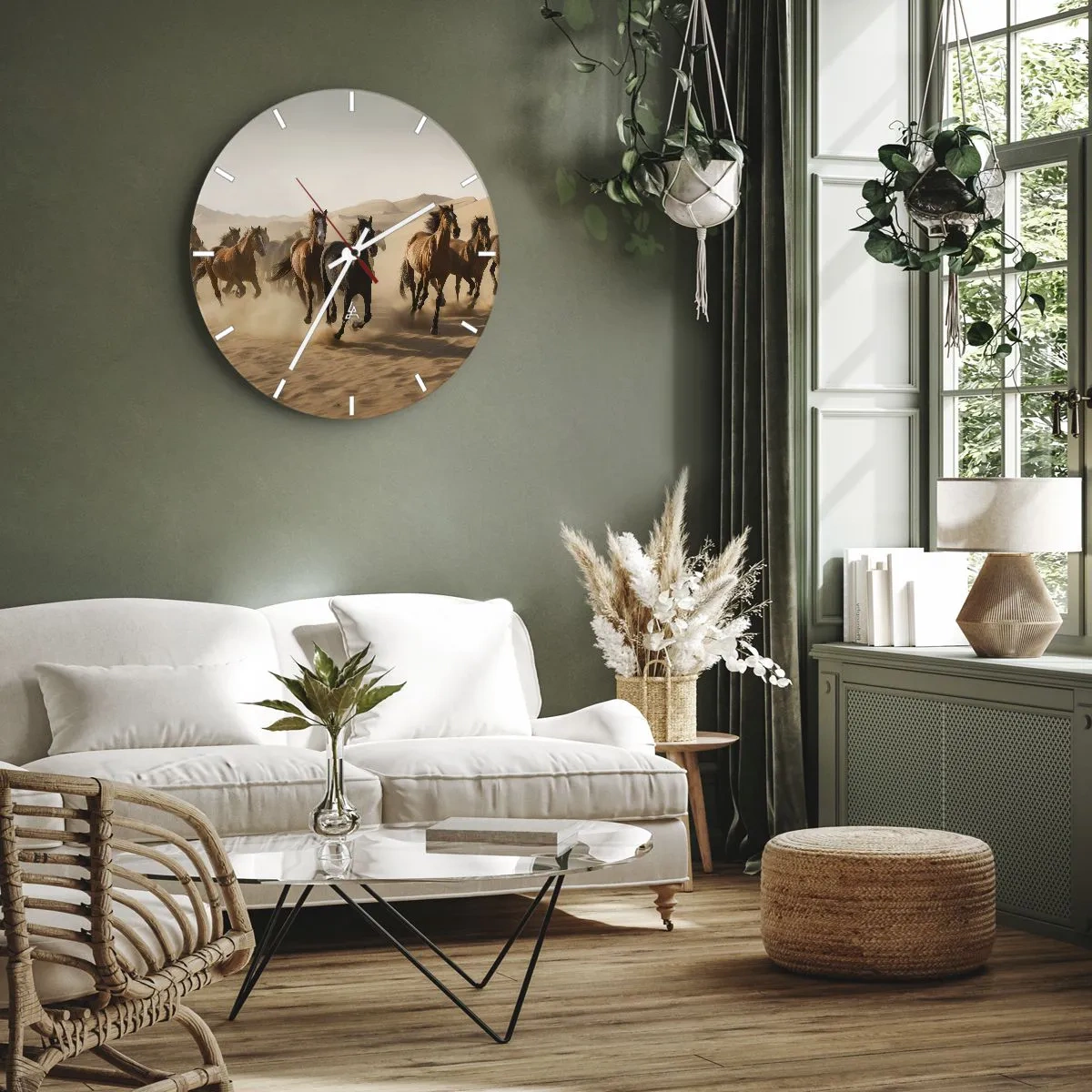 Wandklok - Klok - Vrij als de wind - 40x40 cm