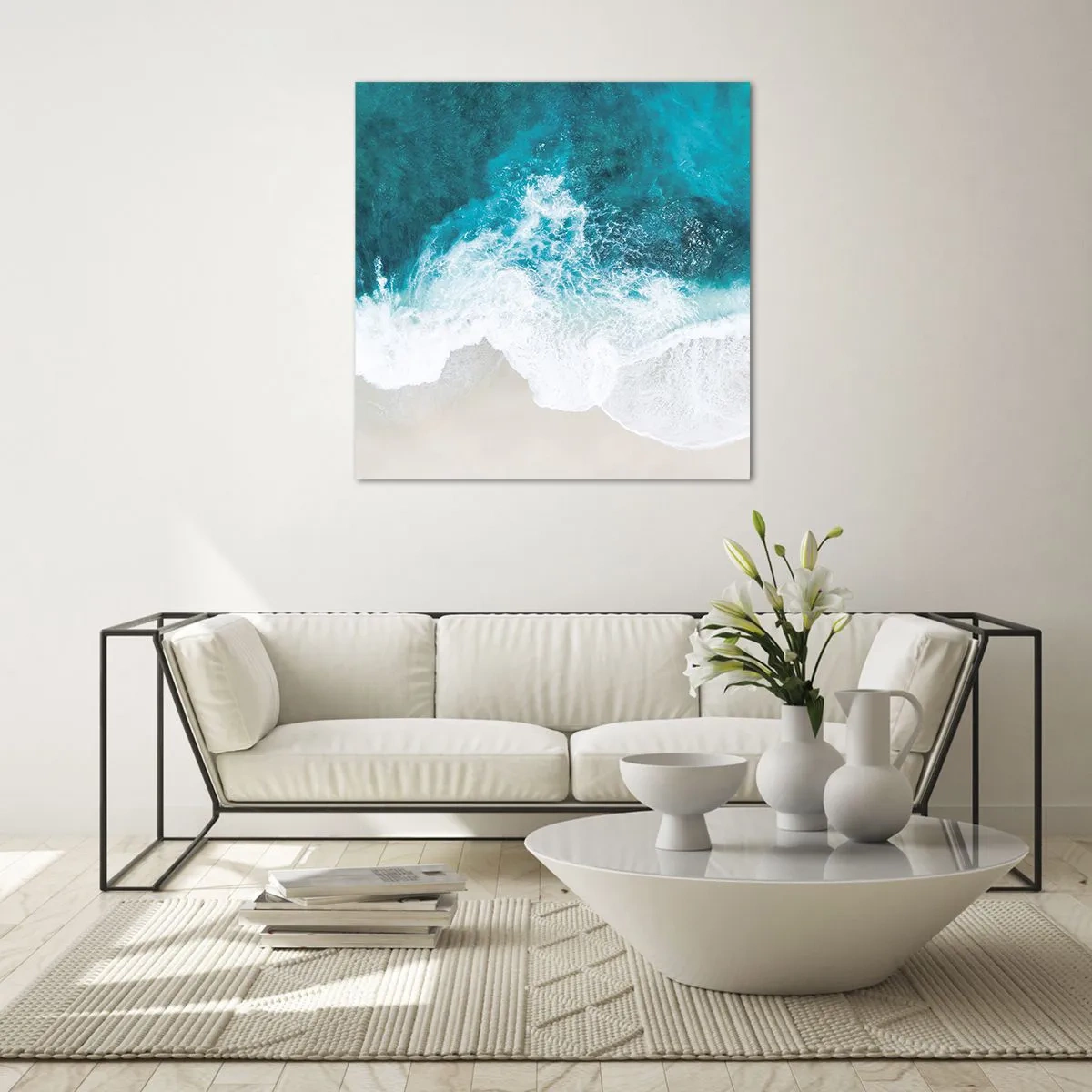 Schilderen op glas - Natuurlijke streling - 60x60 cm