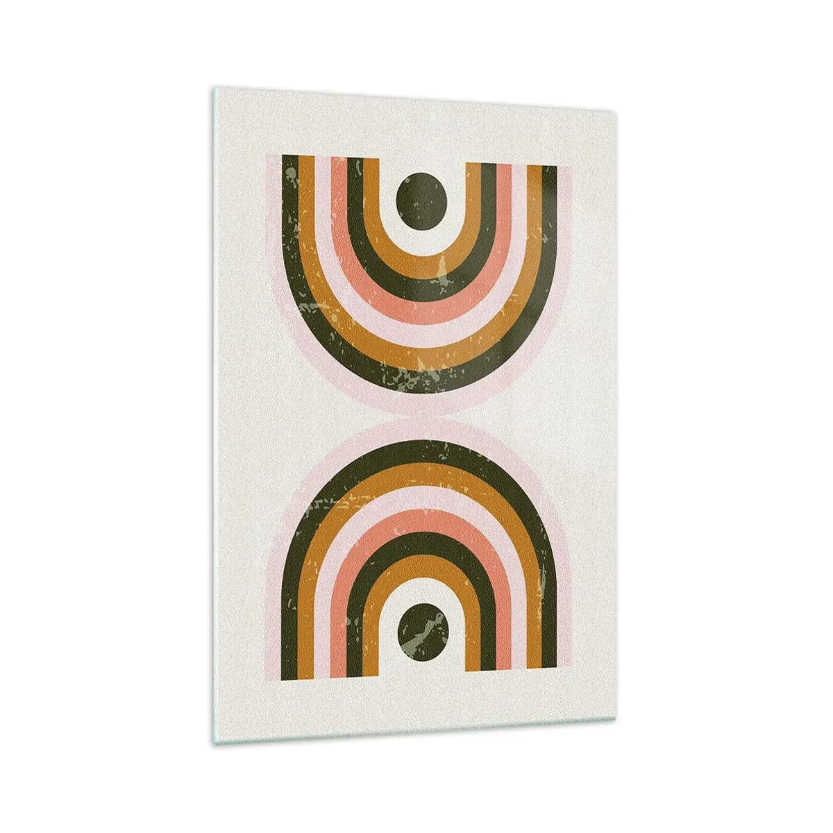 Schilderen op glas - Tweeling abstractie - 70x100 cm