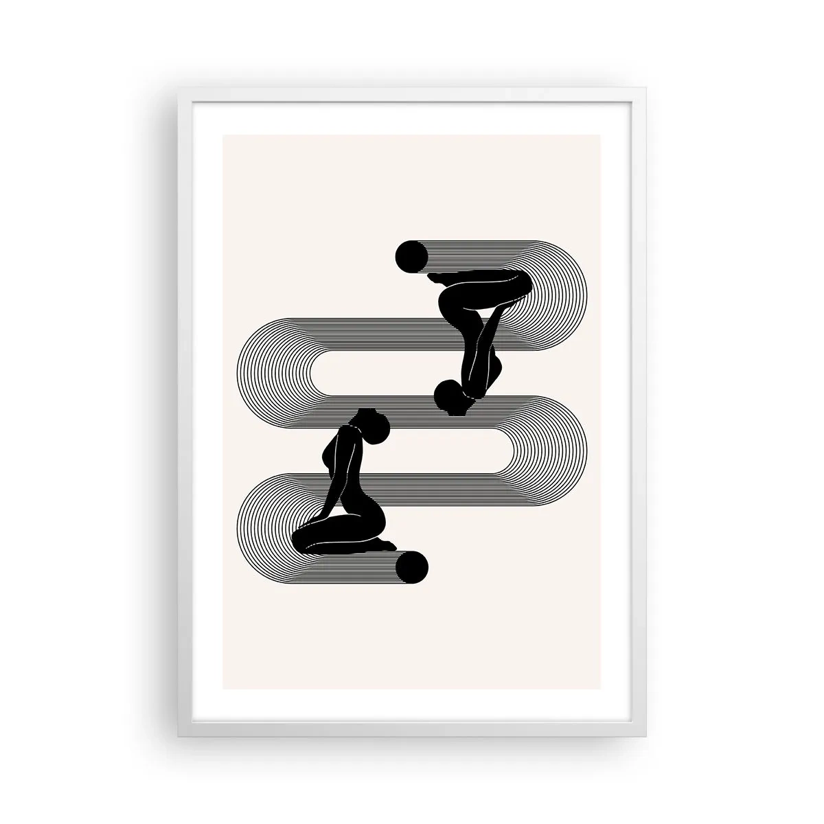 Poster in een witte lijst - Sensuele symmetrie - 50x70 cm