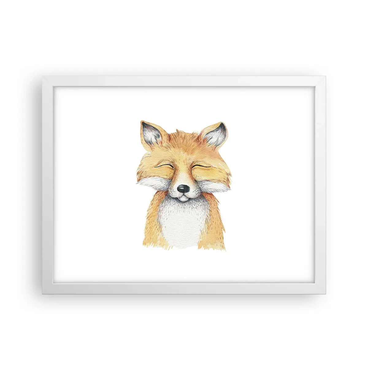Poster in een witte lijst - Vossenstemmingen - 40x30 cm