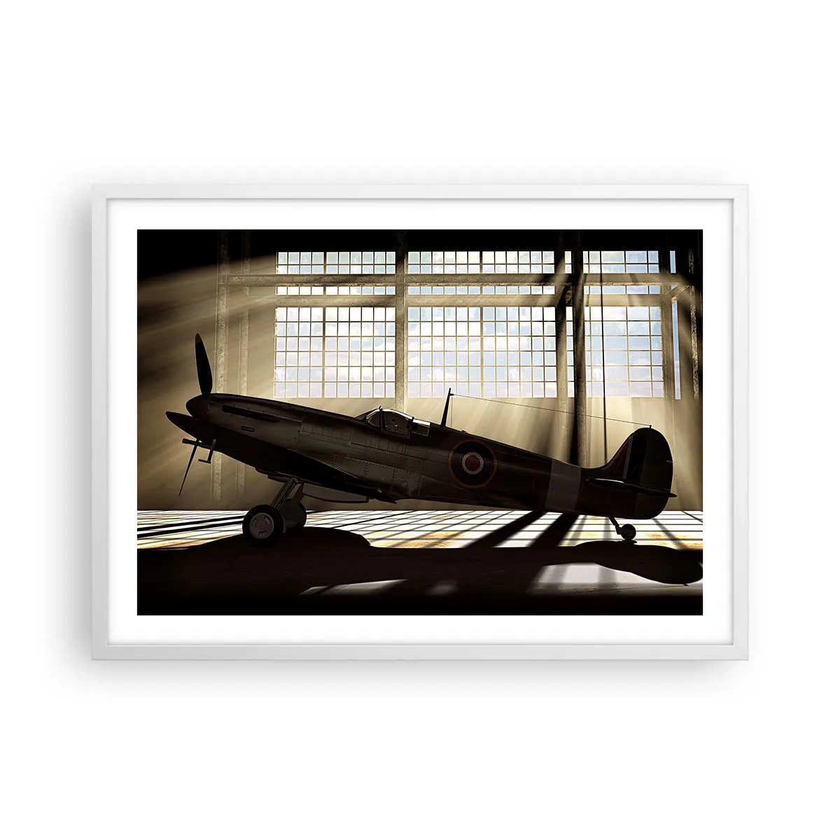 Poster in een witte lijst - De rust van een krijger - 70x50 cm