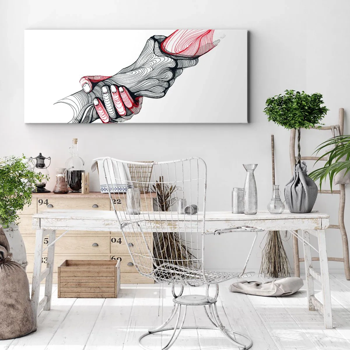 Schilderen op canvas - Je bent in goede handen - 120x50 cm