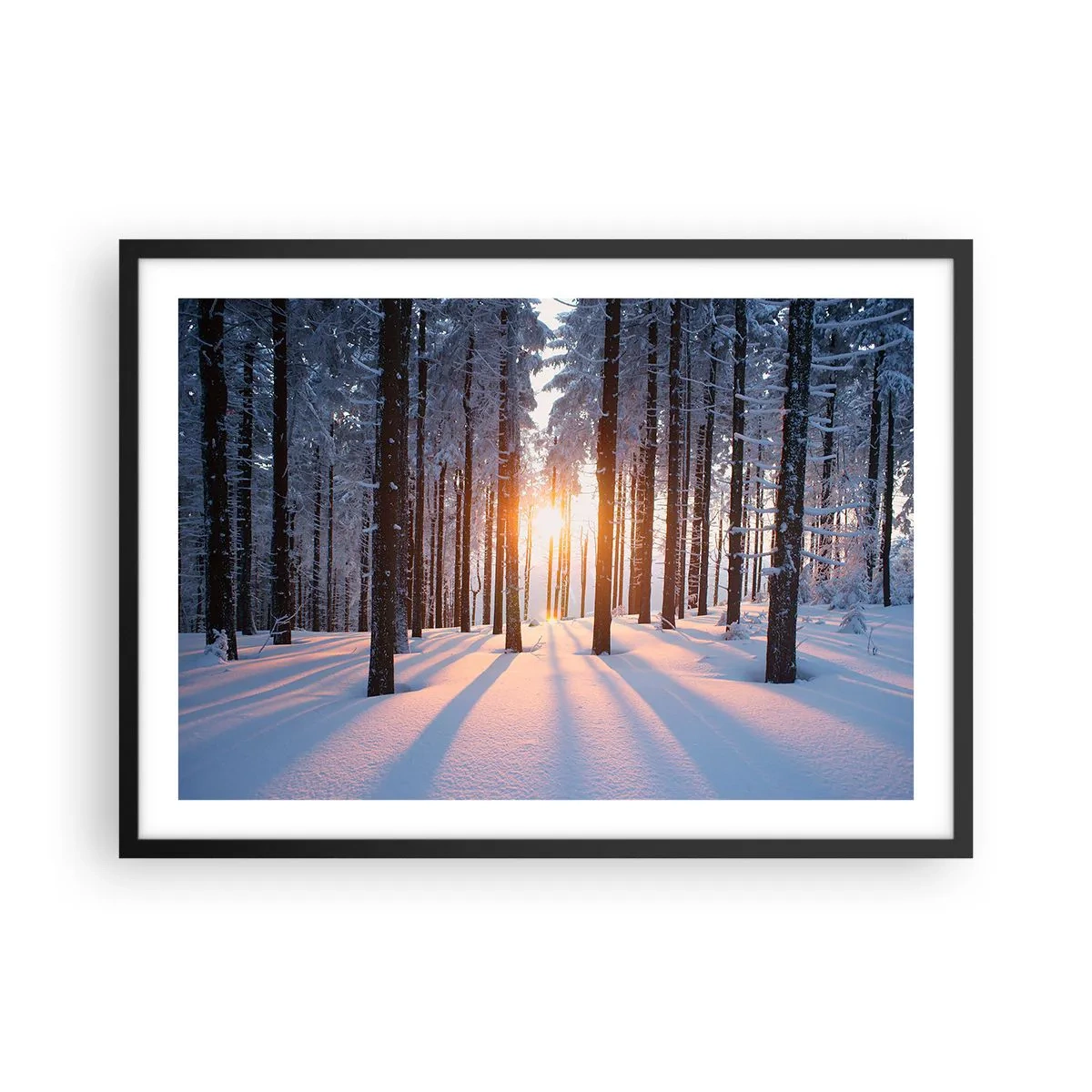 Poster in een zwarte lijst - Duidelijk in zwart-wit - 70x50 cm