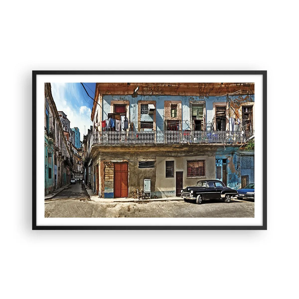 Poster in een zwarte lijst - Havana-vibes - 91x61 cm