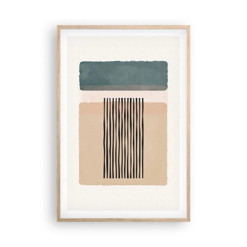 Een poster in een licht eiken lijst - Alles is oke - 61x91 cm