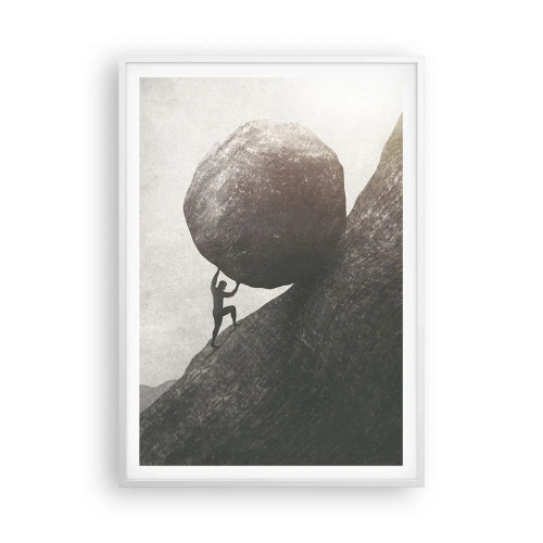 Poster in een witte lijst - Ik geloof tegen alle hoop in - 70x100 cm