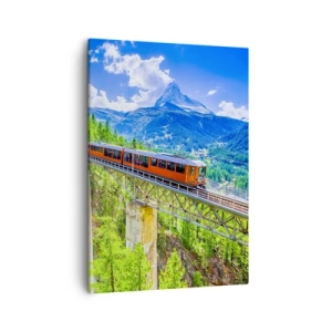 Schilderen op canvas - Het is tijd voor de Alpen - 50x70 cm