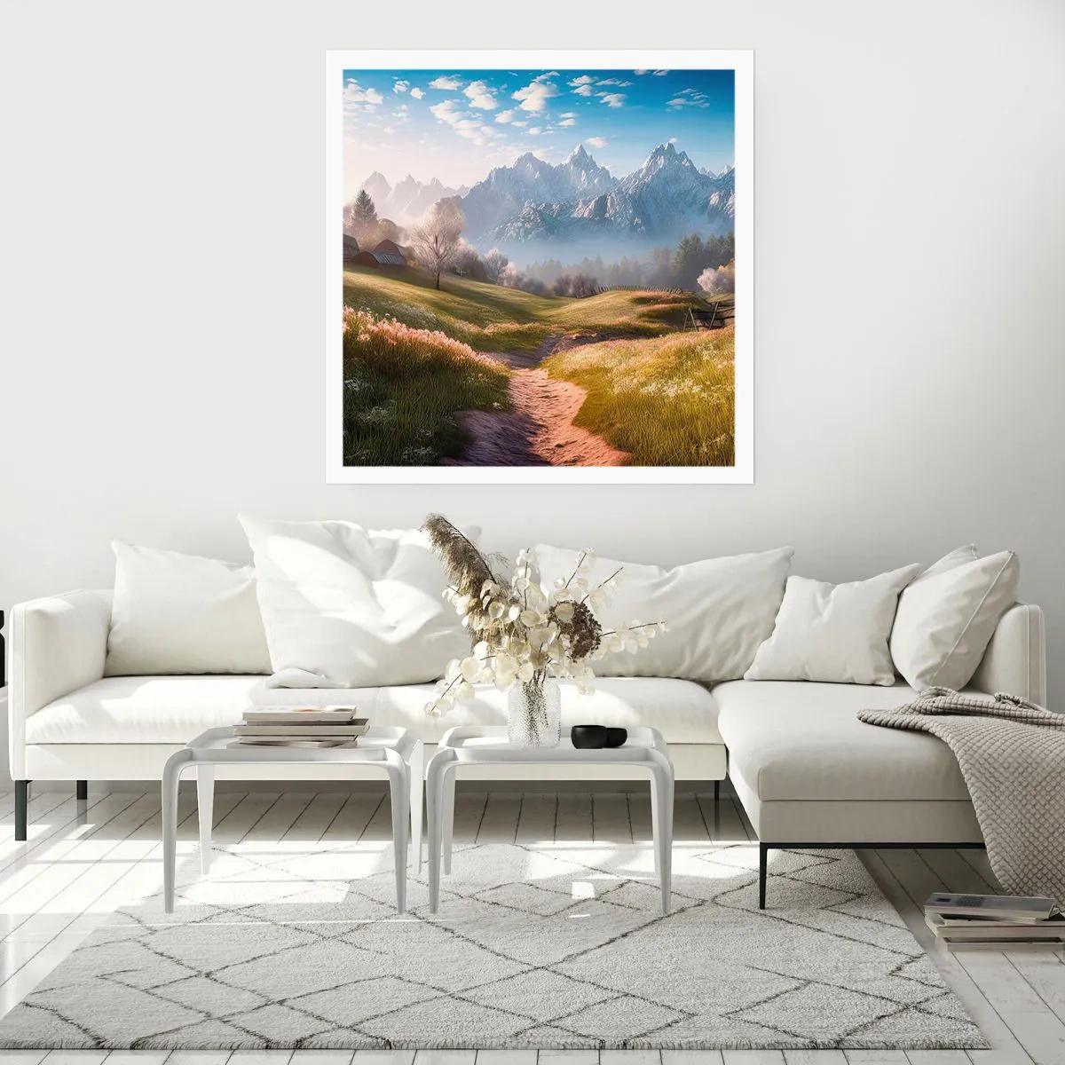 Poster - Idyllische vallei - 60x60 cm