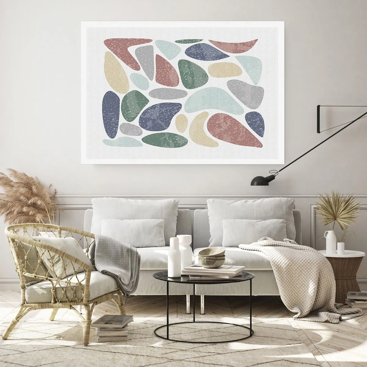 Poster - Een mozaïek van poederkleuren - 91x61 cm
