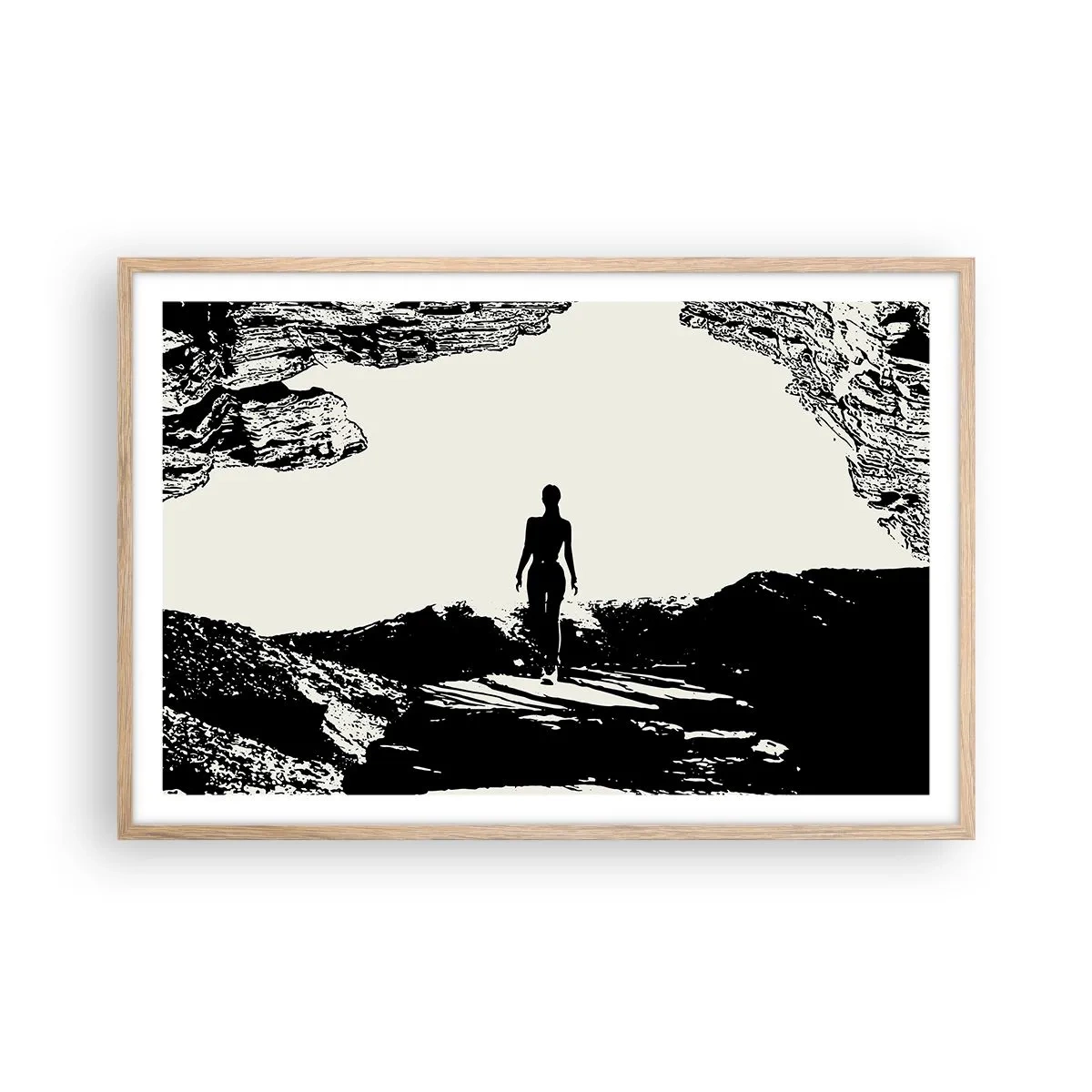 Een poster in een licht eiken lijst - Een nieuwe kijk - 91x61 cm