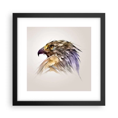 Poster in een zwarte lijst - Portret van een krijger - 30x30 cm