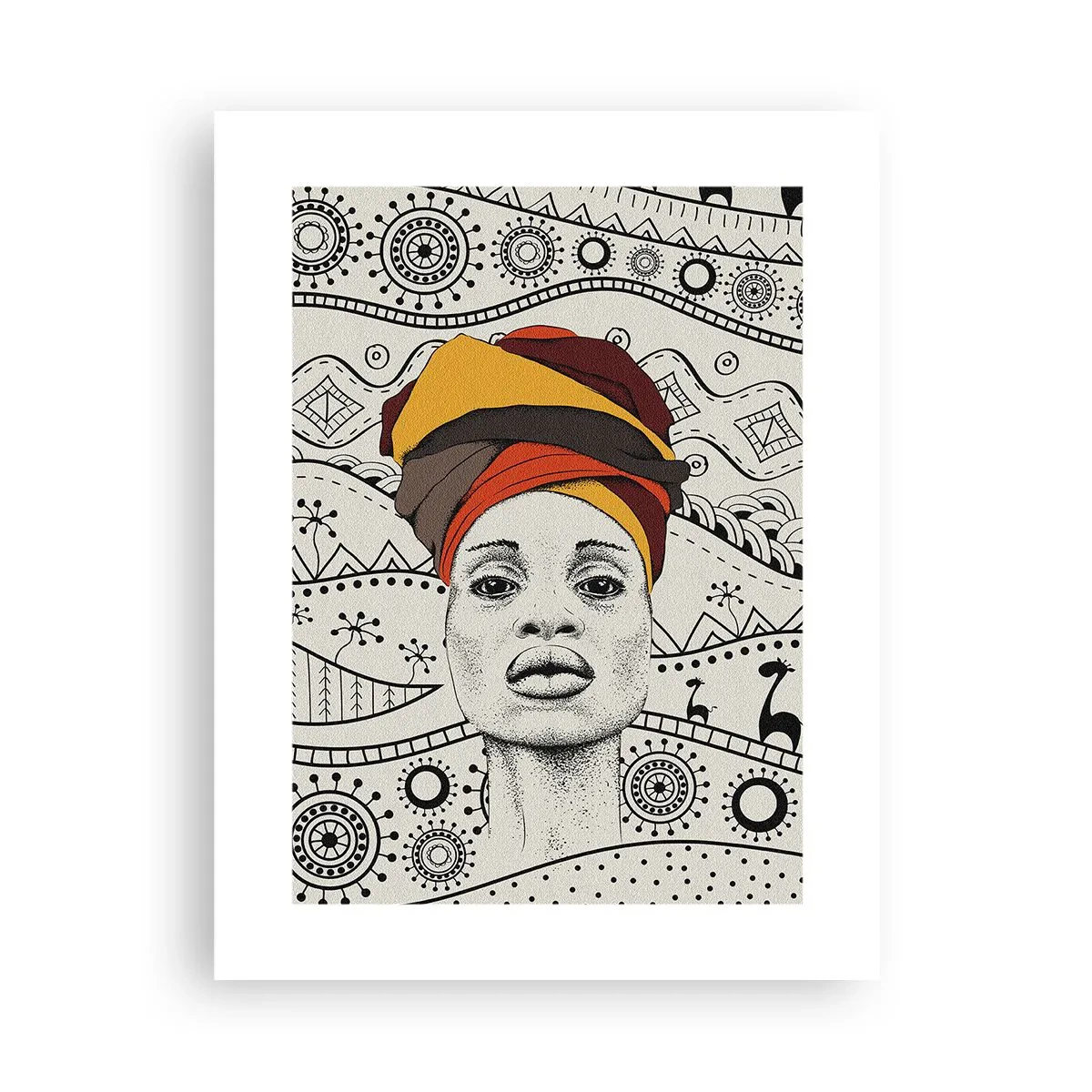 Poster - Afrikaans portret - 30x40 cm