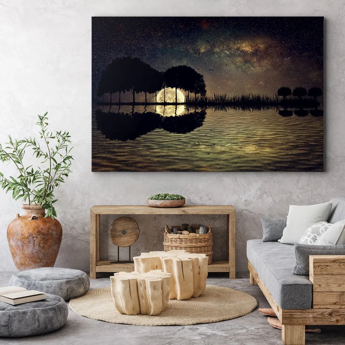 Schilderen op canvas - Nacht aan het einde van de wereld - 100x70 cm