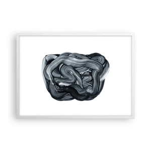 Poster in een witte lijst - Het is niet zo eenvoudig - 70x50 cm