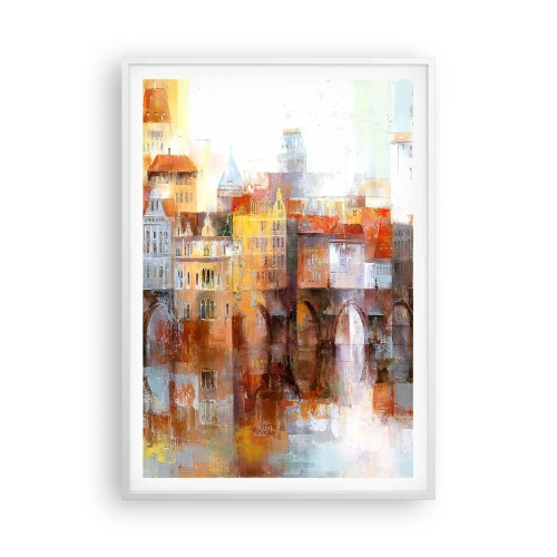 Poster in een witte lijst - Ook onder de brug is het mooi - 70x100 cm