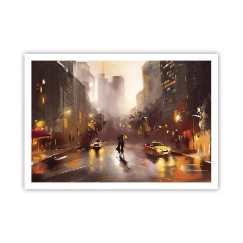 Poster - In de lichten van New York - 100x70 cm