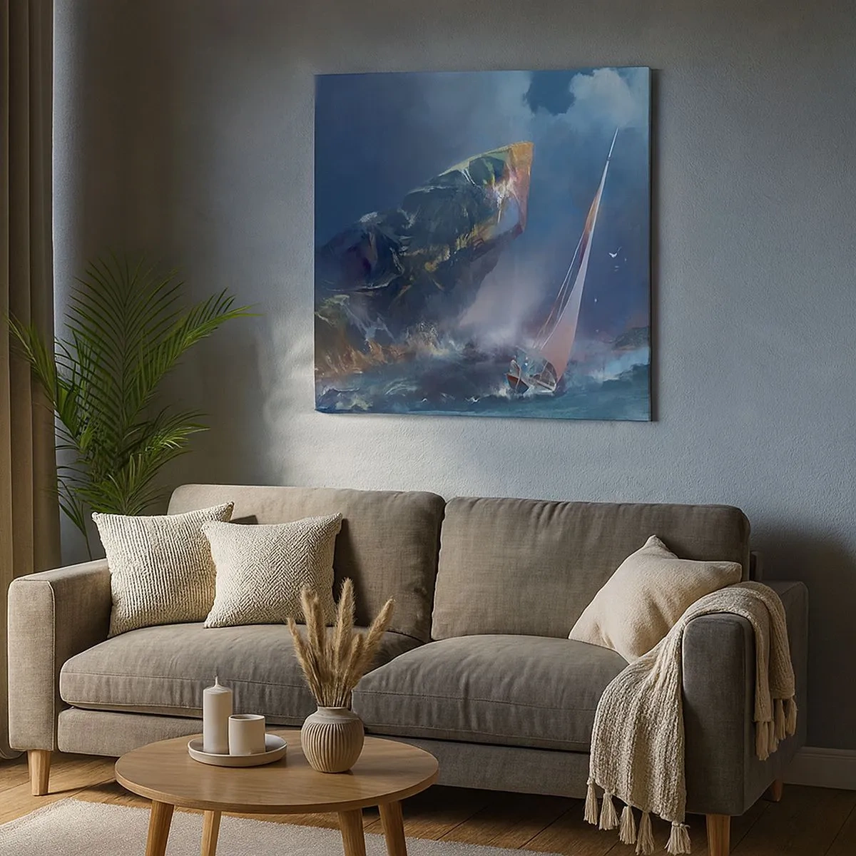 Schilderen op canvas - Wie de moed heeft, wint - 30x30 cm