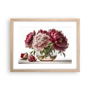 Een poster in een licht eiken lijst - In volle bloei van schoonheid - 40x30 cm