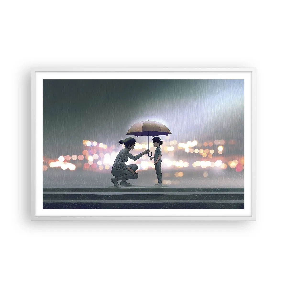 Poster in een witte lijst - En het is goed nu - 91x61 cm