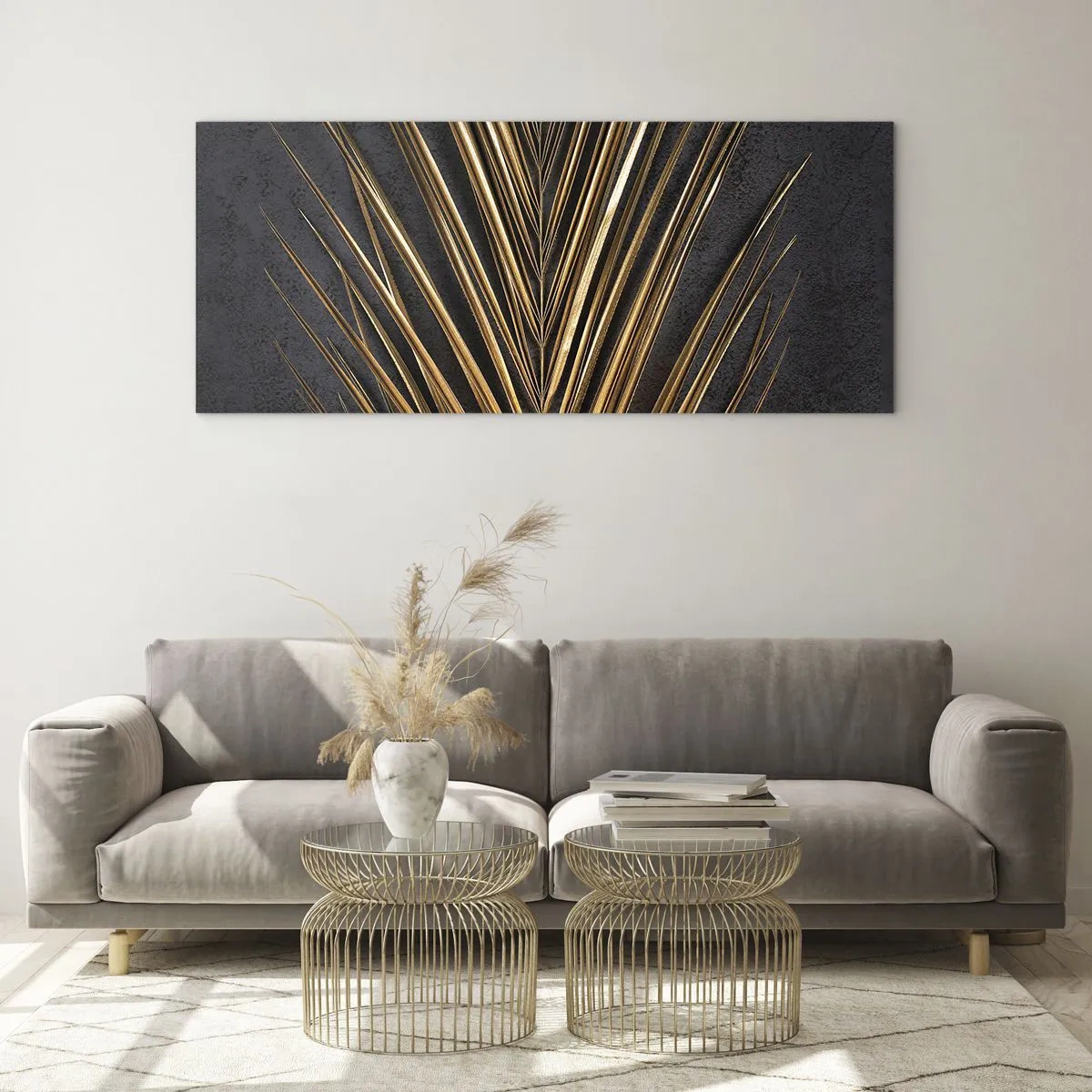Schilderen op glas - Het goud van de tropen - 120x50 cm