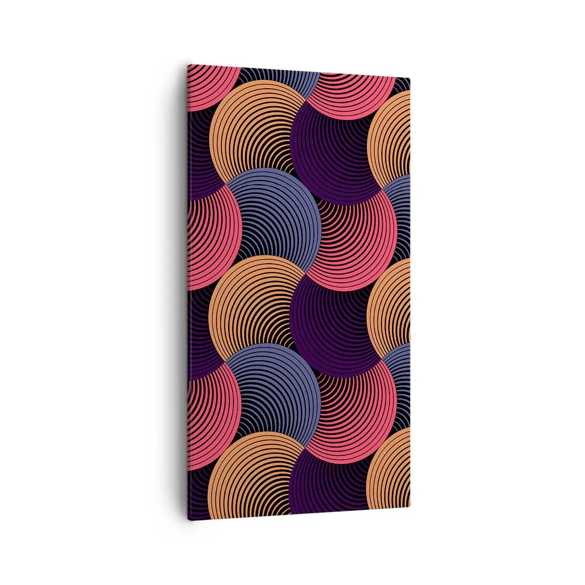 Schilderen op canvas - In een cirkelvormig ritme - 55x100 cm