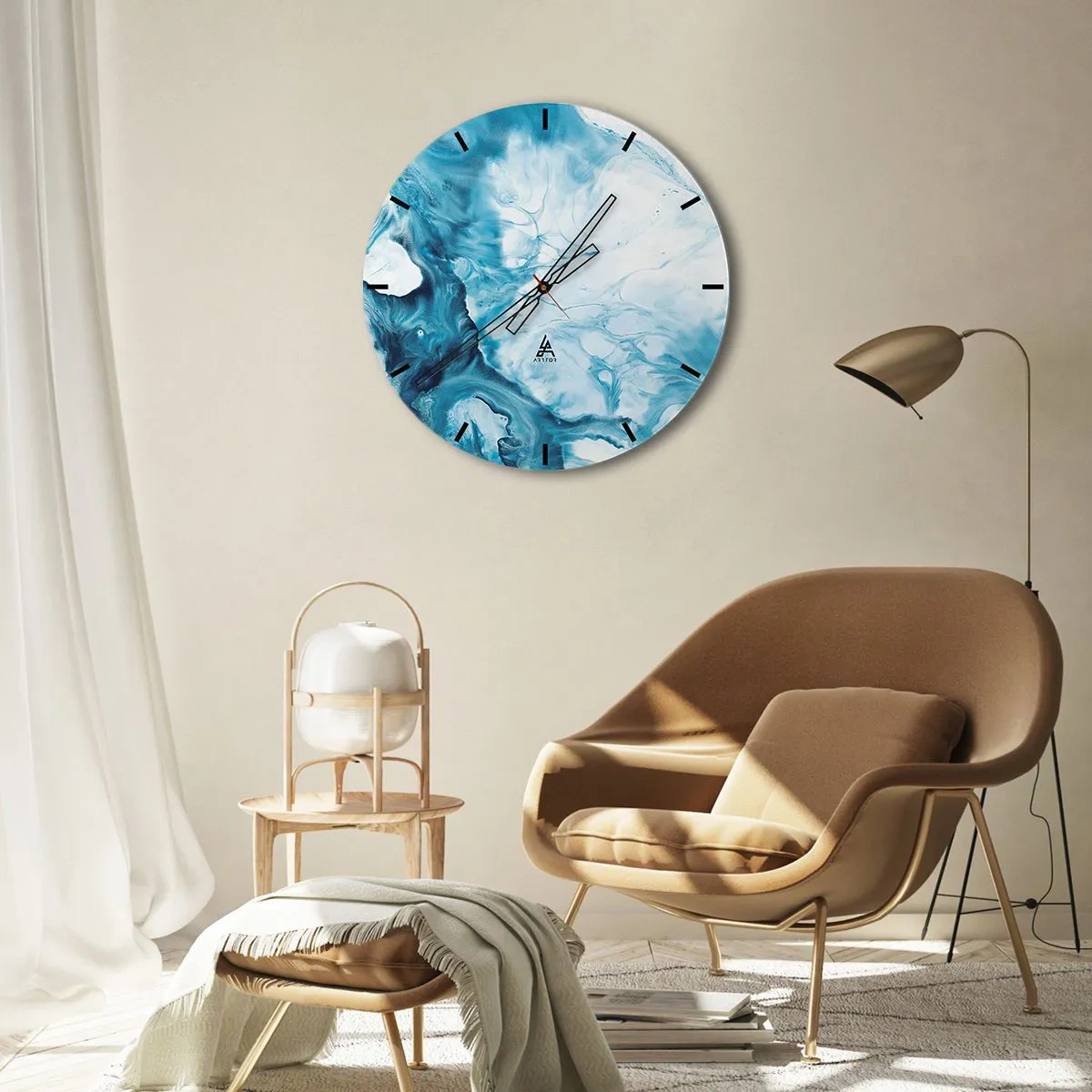 Wandklok - Klok - Blauw Concert - 40x40 cm