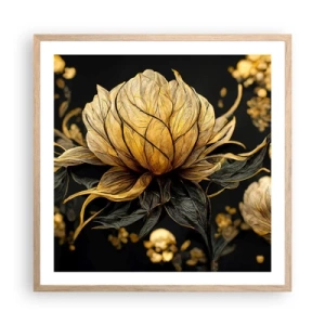 Een poster in een licht eiken lijst - Subtiele kwetsbaarheid - 60x60 cm