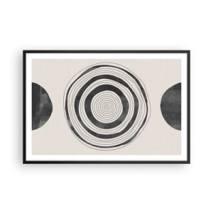 Poster in een zwarte lijst - Wat belangrijk is, is wat er tussenin zit - 91x61 cm