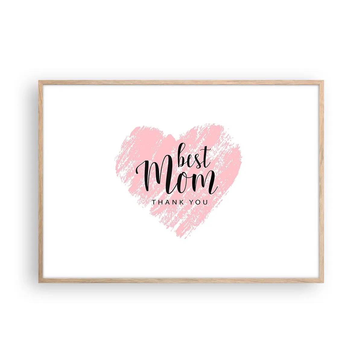 Een poster in een licht eiken lijst - Altijd het juiste moment - 100x70 cm