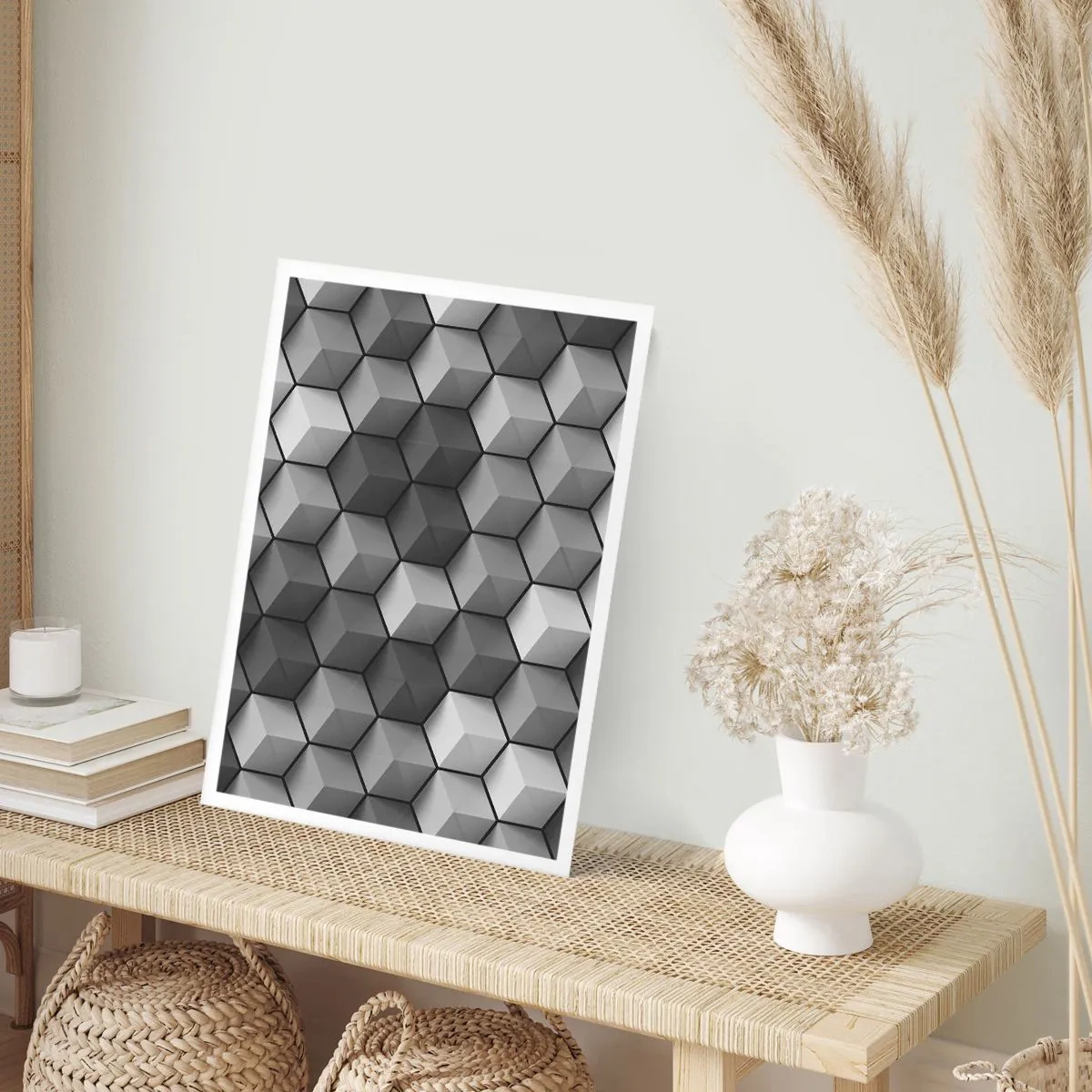 Poster - Kubistische puzzel - 30x40 cm