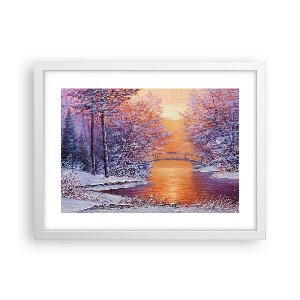 Poster in een witte lijst - Laten we elkaar hier ontmoeten - 40x30 cm