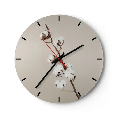 Wandklok - Klok - Aan de bron van zachtheid - 40x40 cm