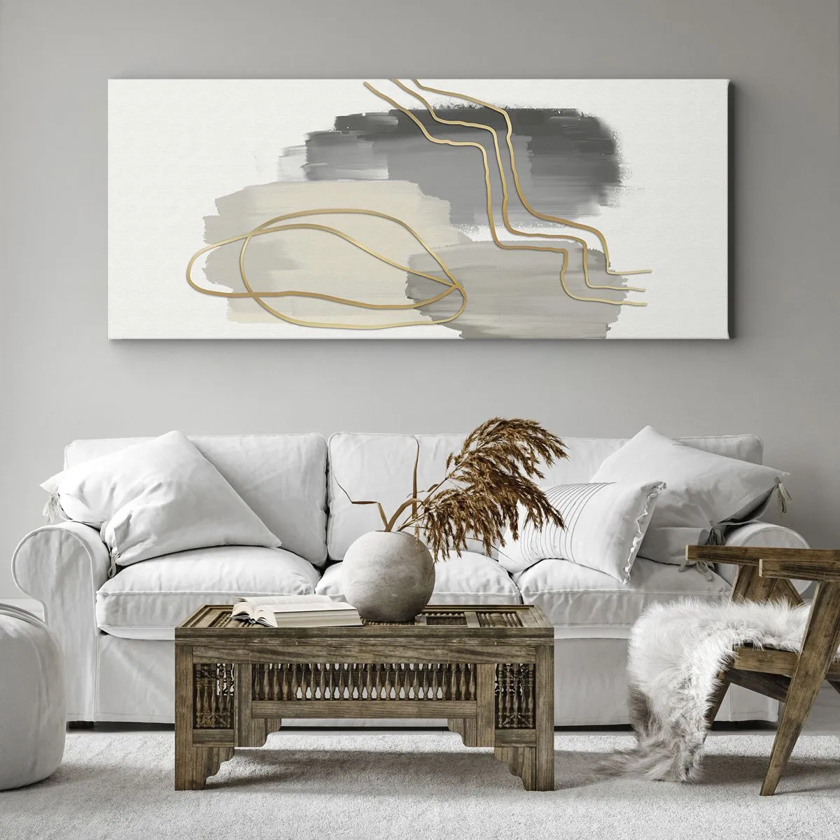 Schilderen op canvas - Duur en beweging - 120x50 cm