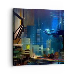 Schilderen op canvas - In de nabije toekomst - 30x30 cm