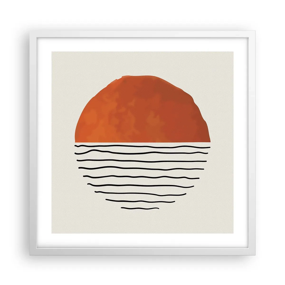 Poster in een witte lijst - In het Japanse klimaat - 50x50 cm