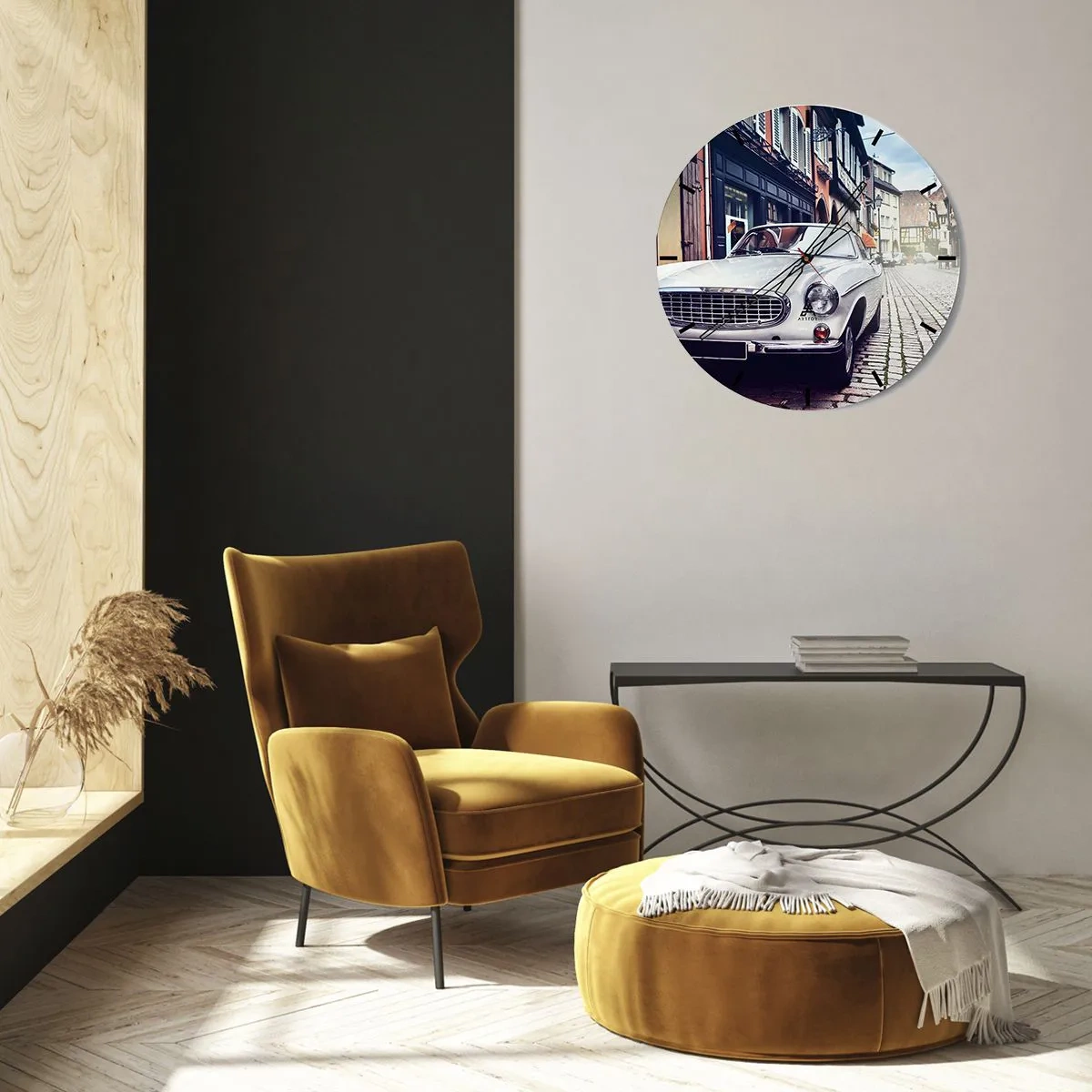 Wandklok - Klok - Het verleden is vandaag - 40x40 cm