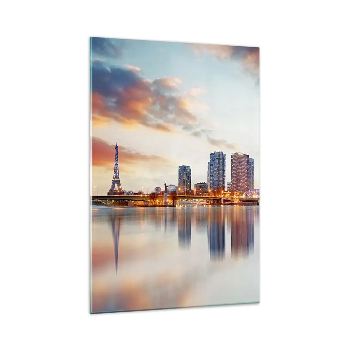 Schilderen op glas - De monumentale rust van Parijs - 80x120 cm