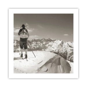 Poster - En de bergen blijven onveranderd - 50x50 cm