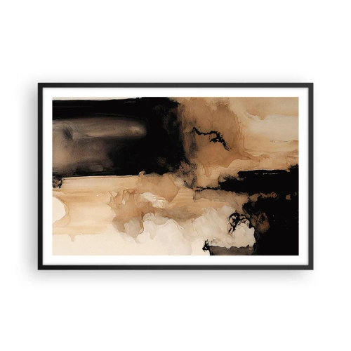 Poster in een zwarte lijst - Intrigerende abstractie - 91x61 cm