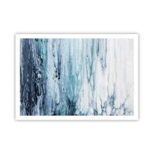 Poster - Blauwe ijspegels - 100x70 cm