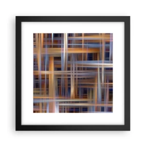 Poster in een zwarte lijst - Geweven van licht - 30x30 cm