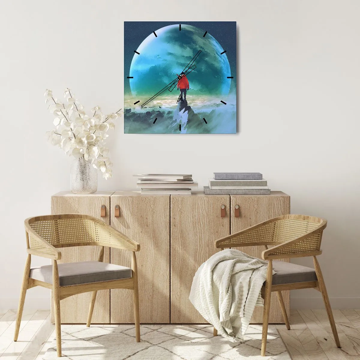 Wandklok - Klok - Ontdekkingsreiziger van het nieuwe land - 40x40 cm