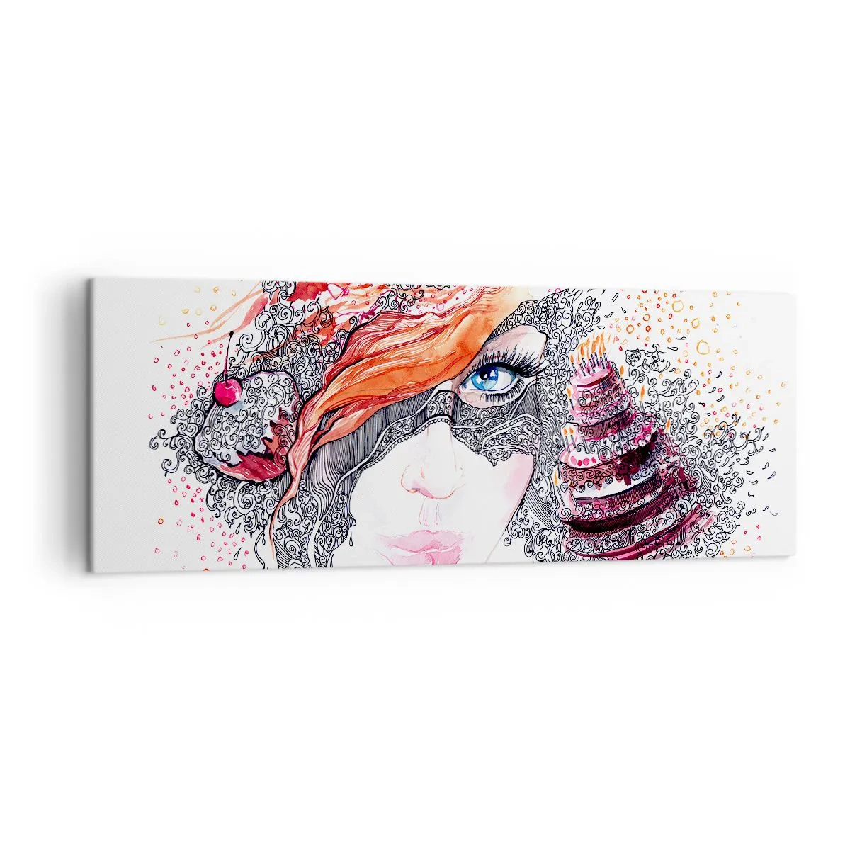 Schilderen op canvas - Elke dag is er een feestdag met haar - 140x50 cm