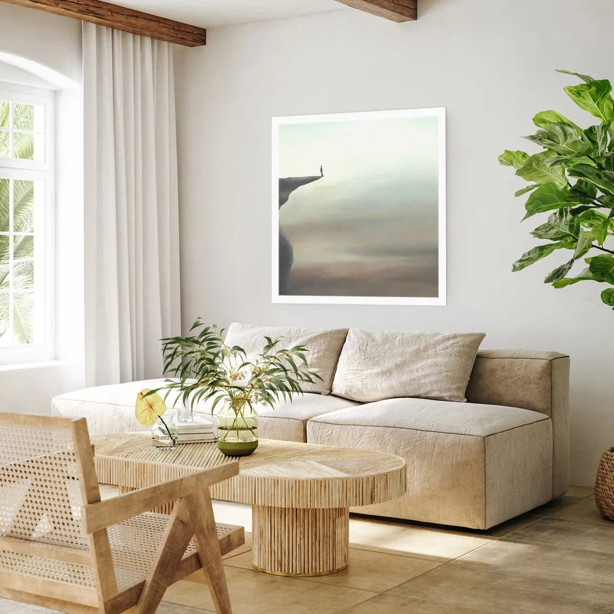 Poster - Omhoog, natuurlijk! - 50x50 cm