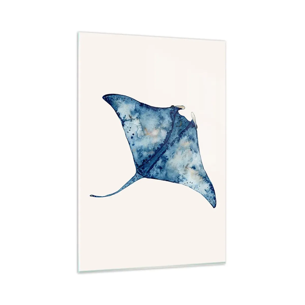 Schilderen op glas - Leven in blauw - 80x120 cm