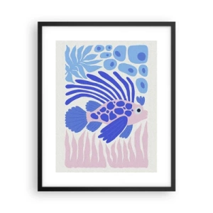 Poster in een zwarte lijst - In je element - 40x50 cm