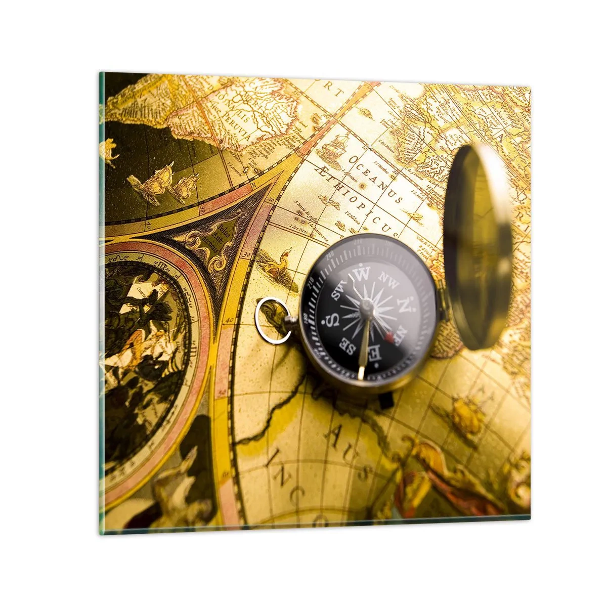 Schilderen op glas - Of misschien naar het einde van de wereld? - 50x50 cm